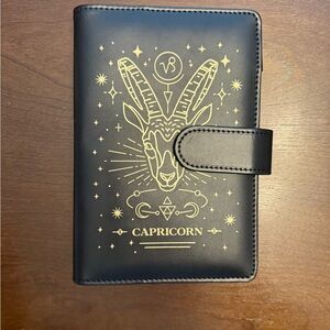 Capricorn Zodiac Black and Gold Journal